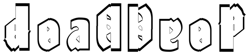 Ambigram for deadbeef in Hombre  